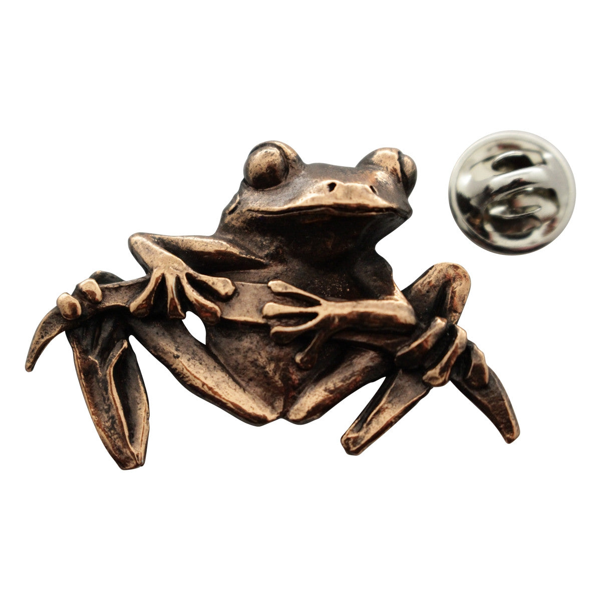 Tree Frog Pin ~ Antiqued Copper ~ Lapel Pin ~ Sarah's Treats & Treasures